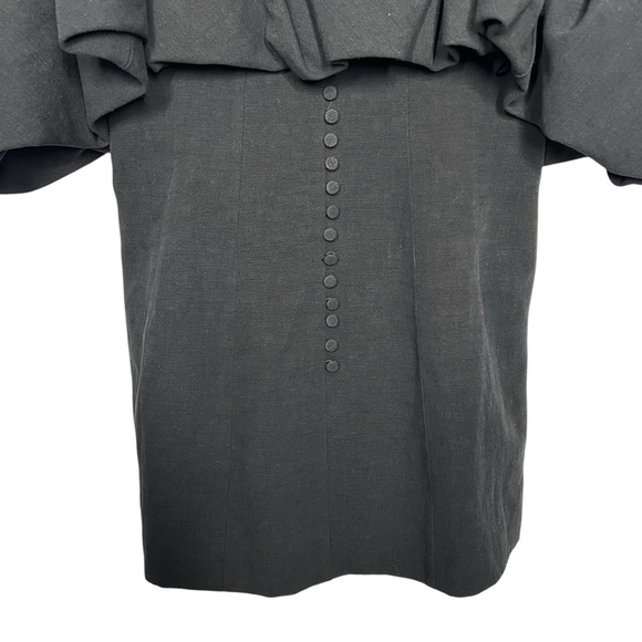 Jonathan Simkhai Puff Off Shoulder Mini Dress Black Size 4 NEW - Picture 13 of 15